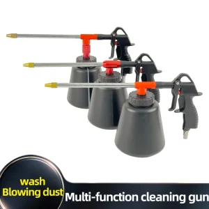 Pneumatic High Pressure Cleaning Gun for Engine Detailing, Dual Function Air Compressor Spray Tool