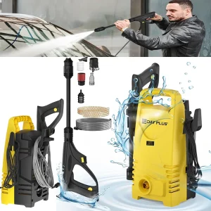 1800W Electric Power Washer 1.6GPM, Adjustable 3-in-1 Nozzle for Garden, Driveway, and Patio