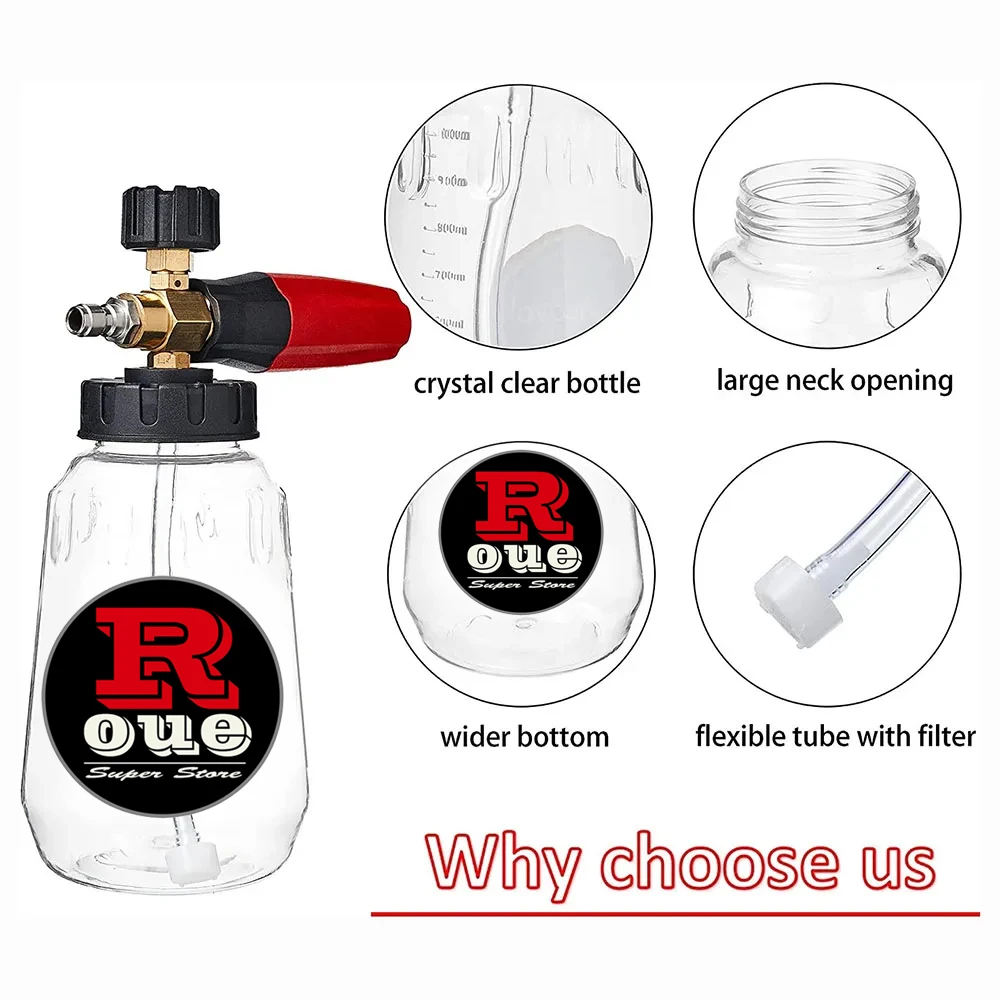 Snow Foam Cannon Bottle Nozzle Sprayer for Pressure Washers, Adjustable Foam Lance for Car Cleaning - Image 3