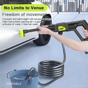 Portable High Pressure Water Gun for Car and Outdoor Cleaning, Compact Vehicle Wash Sprayer