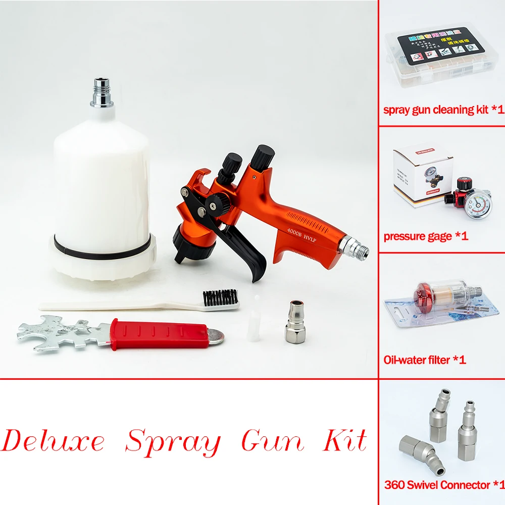 HVLP Paint Spray Gun 1.3mm Nozzle, Professional Stainless Air Sprayer for Automotive Painting - Image 4
