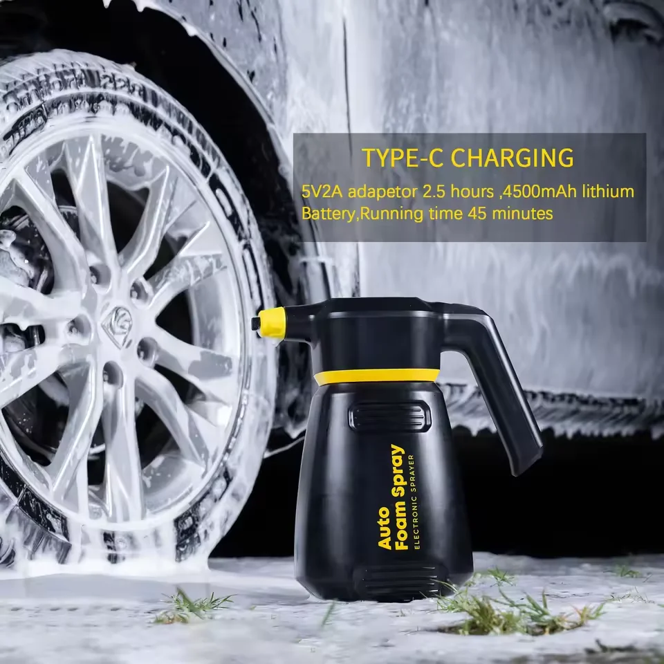 Electric Foam Cannon Sprayer for Car Wash and Motorcycle Cleaning, Adjustable High Pressure Gun - Image 5
