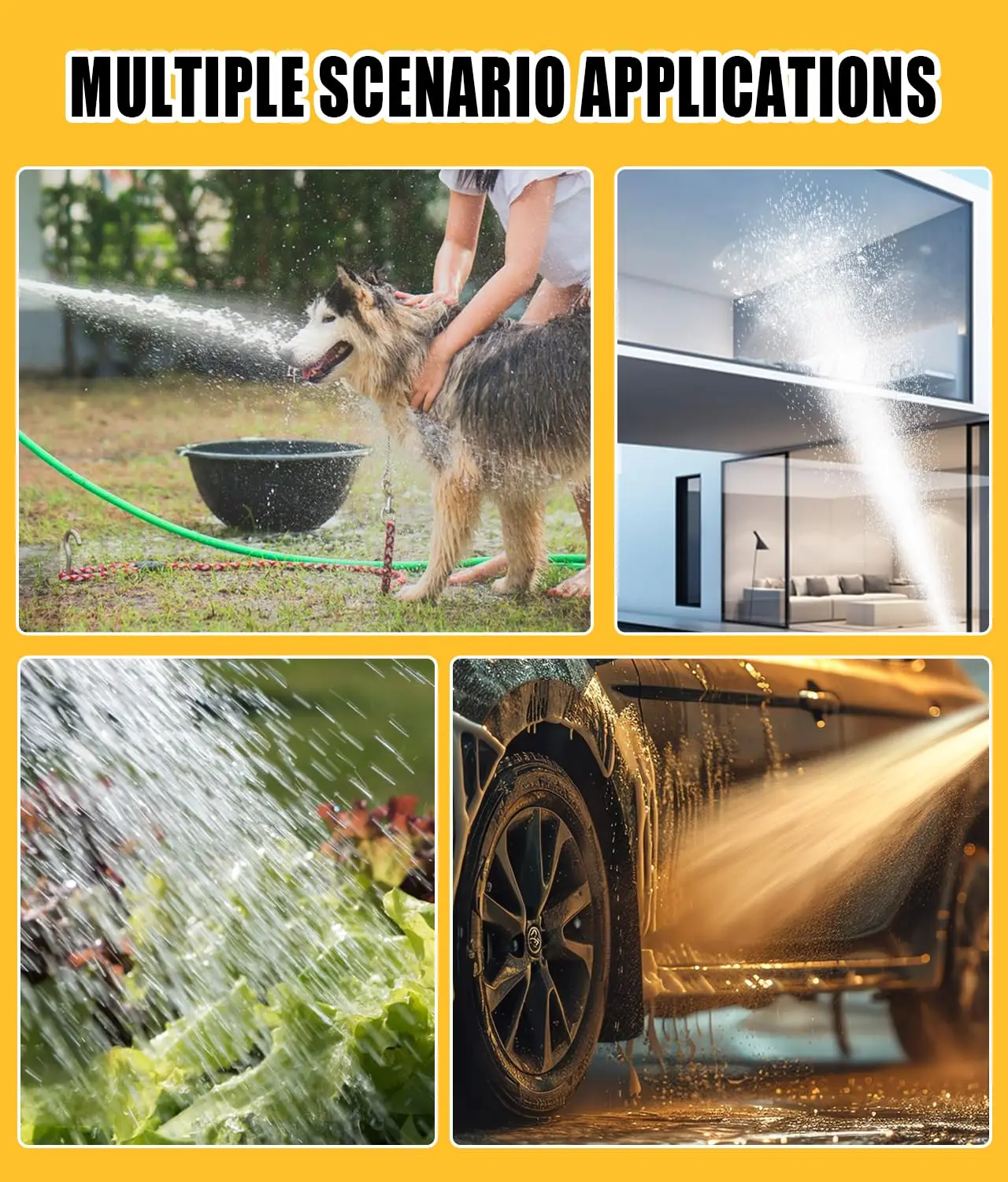 Handheld Pressure Washer 900PSI, Compatible with 20V Batteries, 6-in-1 Adjustable Cleaning Nozzle - Image 3